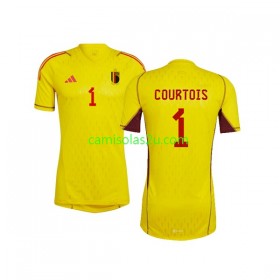 Camisolas de futebol Bélgica Courtois 1 Guarda Redes Equipamento Alternativa World Cup 2022 Manga Curta
